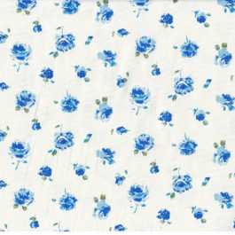Canvas – Light Weight Cotton – Blue Flowers