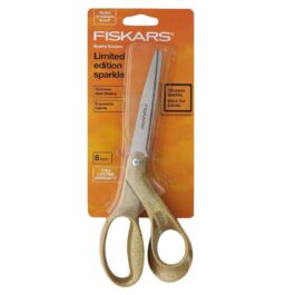 Fiskars Premier 8in Bent Sparkle Gold Scissors