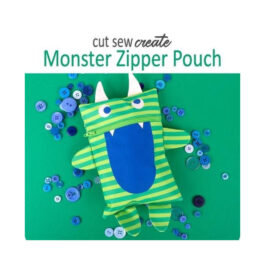 Moda- Monster Zipper Pouch Panel