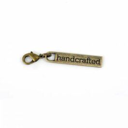 Zipper Pull Handcrafted In Antique Brass
