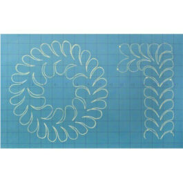 Full Line Stencil Feather Wreath with Border