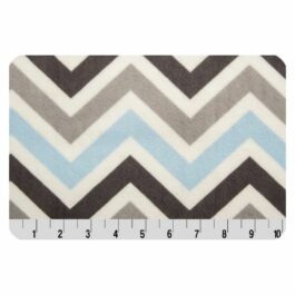 Printed Cuddle- Zig Zag Baby Blue/ Silver/ Charcoal
