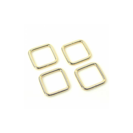 Four Rectangle Rings 3/4″ Gold