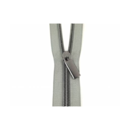 Zipper by the Yard: Grey #3 Nylon Gunmetal Coil Zippers