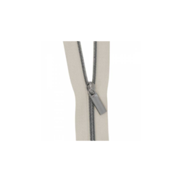 Zipper by the Yard: Beige #3 Nylon Gunmetal Coil Zippers