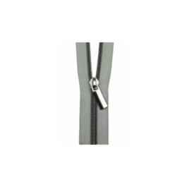 Zipper by the Yard: Grey #5 Nylon Gunmetal Coil Zippers