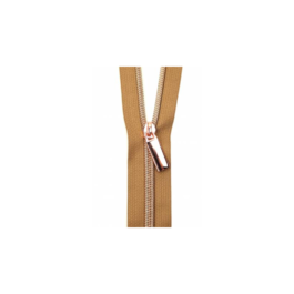 Zipper By the Yard- Natural #5 Nylon Rose Gold Coil Zippers