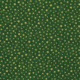Christmas- Gold Stars in Green ( 40719)