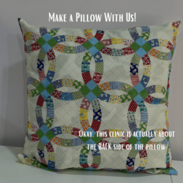Sewing Clinic- Concealed Zipper Pillow Case