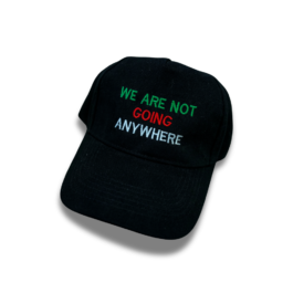 We Are Not Going Anywhere- Black Cotton Cap