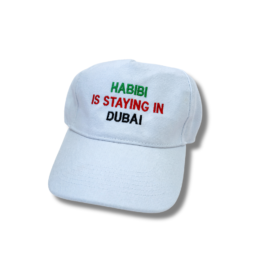 Habibi Is Staying In Dubai – White Cotton Cap